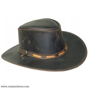 Leather Classic shaped hat 