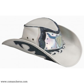 Country Blue Leather Hat