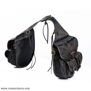 Four-pocket riding saddlebags