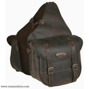 Large rear saddlebags in leather