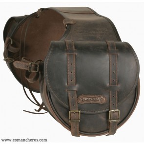 Mid-sized rear saddlebag for western saddle.