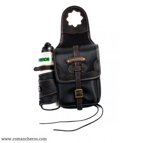 Pommel bag with bottle holder