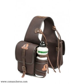 Rear saddlebag in nylon with bottle holder