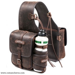 Small rear leather saddlebag