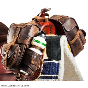 Trekking saddlebags in leather