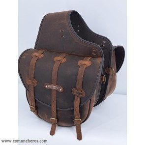 Wade saddle rear saddlebag in leather