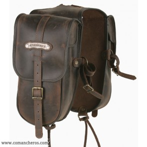 Western pommel bag in leather